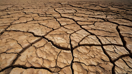 cracked soil in a desert landscape