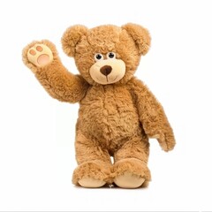 Fototapeta premium Friendly Teddy Bear Waving Hello
