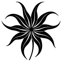 black and white flower