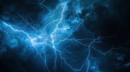 Fototapeta premium Lightning Storm in the Night Sky