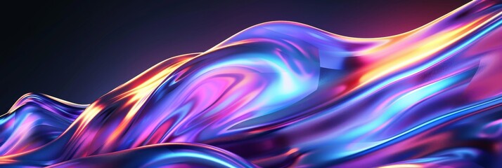 Fototapeta premium Abstract Swirling Liquid with Iridescent Colors