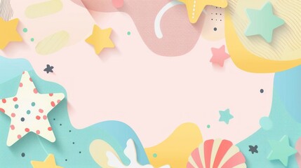 Pop design background for kids, pastel colors and simple design