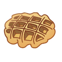 waffle isolated on white background