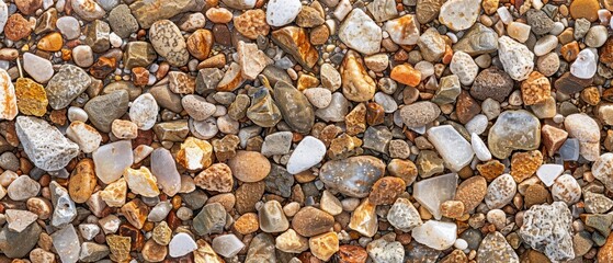 Naklejka premium Panoramic close-up, high detail scan of coral gravel material, Generative AI