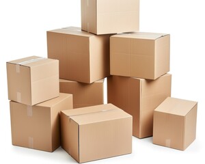 New Items. Cardboard Boxes Arriving with Latest Merchandise Products