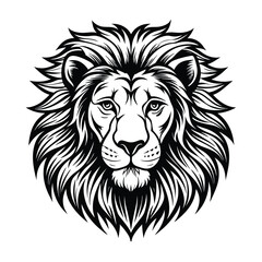 lion head handrawn vector illustration