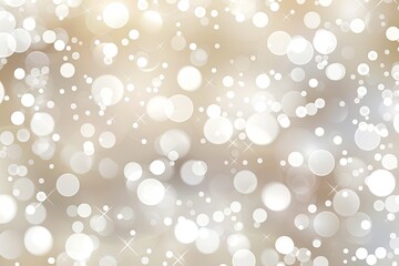 Silver Festive Bokeh Lights Background. Abstract, Sparkling, and Elegant Design