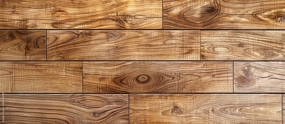 Poster Seamless Oak laminate parquet floor texture background. with copy space image. Place for adding text or design