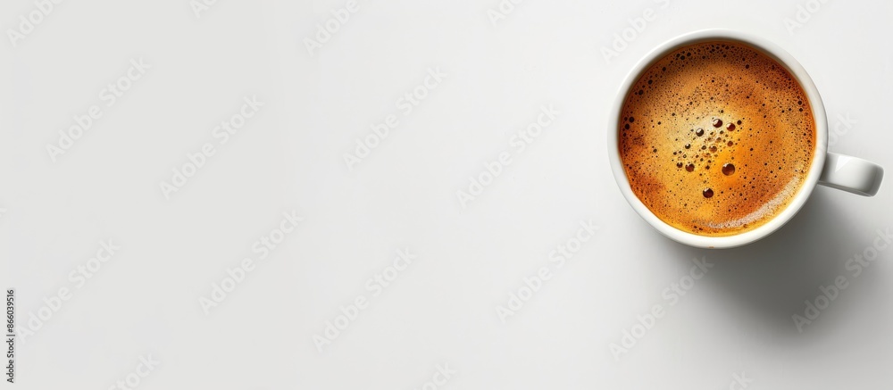 Fototapete coffee with a blank background for additional design elements, also known as 'copy space image'.