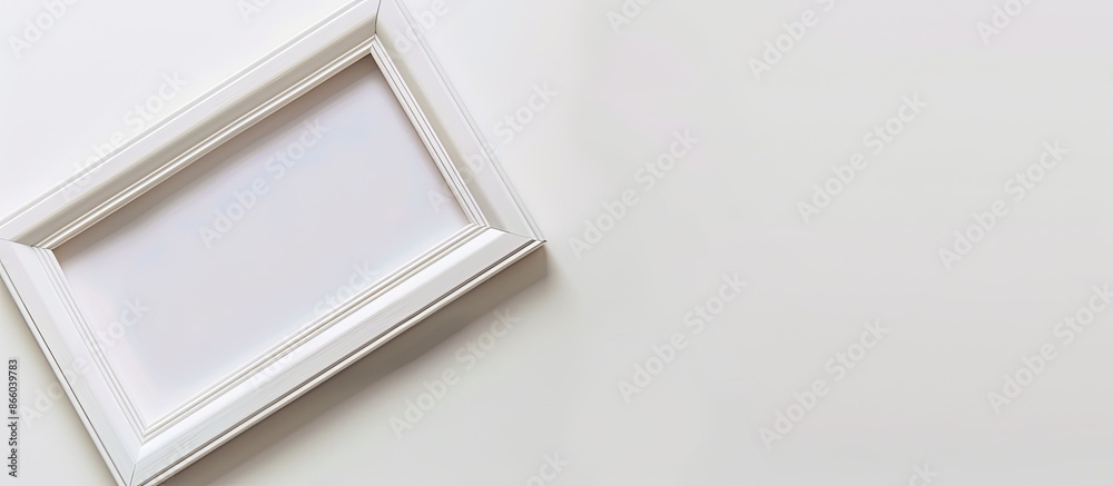 Leinwandbilder white modern photo frame isolated on white background. with copy space image. place for adding text 