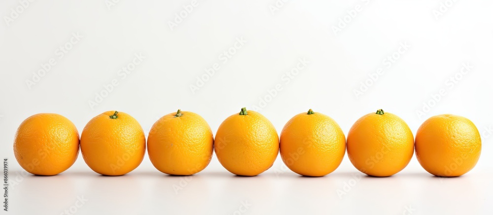 Aufkleber copy space image of fresh oranges on a white background.