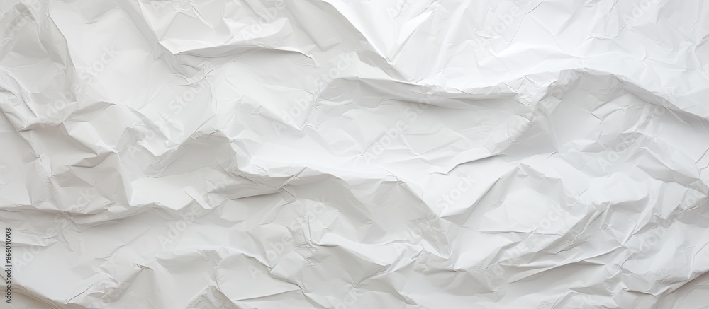 Poster Background with a crumpled white paper texture providing copy space image.
