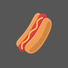 hotdog food in vector design.