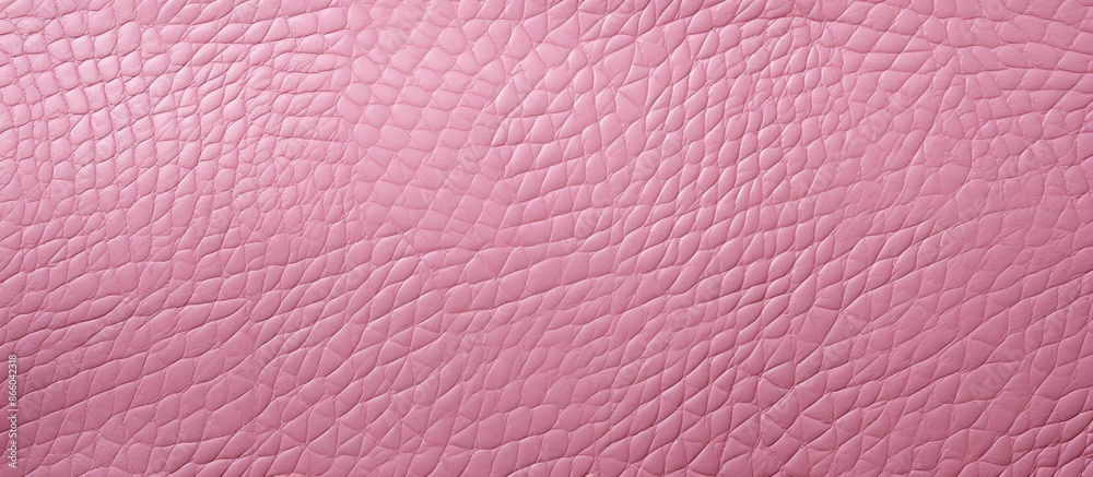 Poster Close-up of a textured pink leather background with a pattern, with copy space image available.