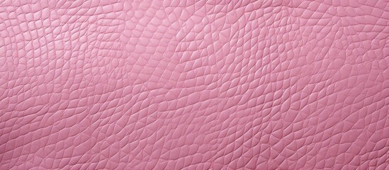 Close-up of a textured pink leather background with a pattern, with copy space image available.