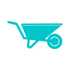 wheelbarrow flat illustration