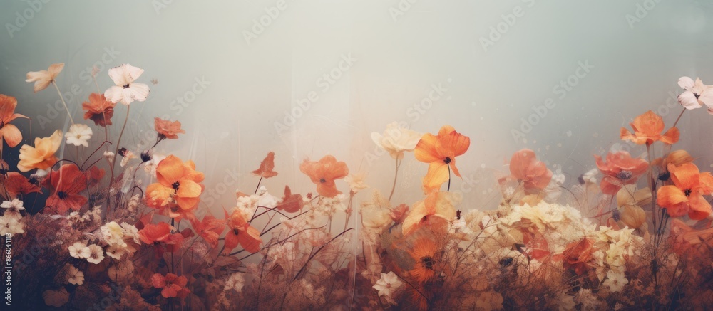 Aufkleber blurry floral backdrop with copy space image