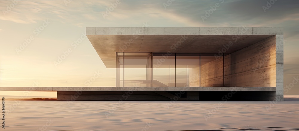 Poster Contemporary structure with empty space for a picture. with copy space image. Place for adding text or design