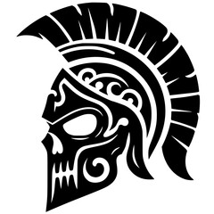 Spartan skull silhouette