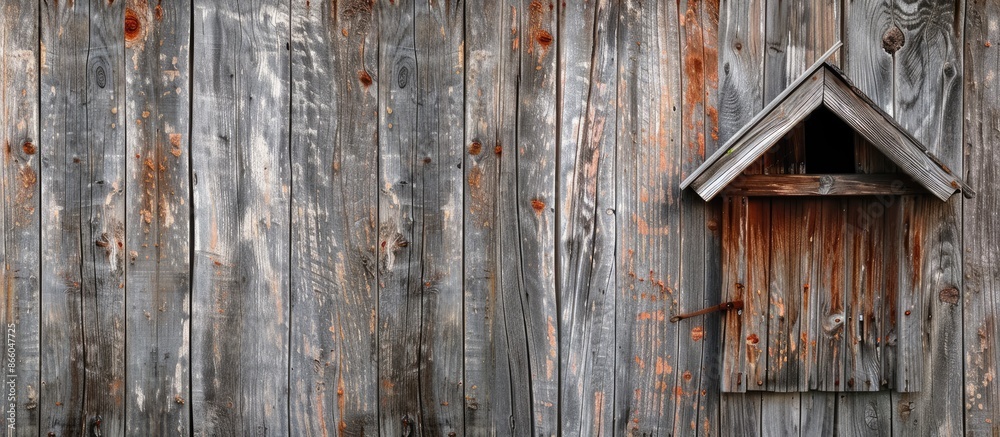 Aufkleber wooden background frame, wooden house. with copy space image. place for adding text or design