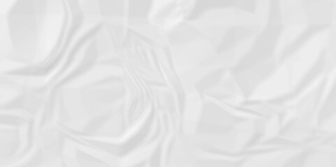 White wrinkly backdrop paper background. panorama craft wrinkly paper texture background, crumpled pattern texture. paper crumpled texture. white fabric crushed textured crumpled.