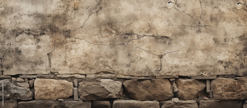 Poster old textured natural cement or stone wall background for a retro-style banner design. includes a gru