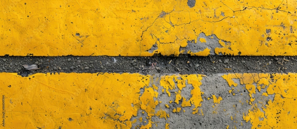 Aufkleber concrete background in yellow with a striped line, suitable for copy space image.