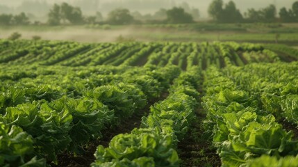 Fototapeta premium Menemen s Lettuce Field