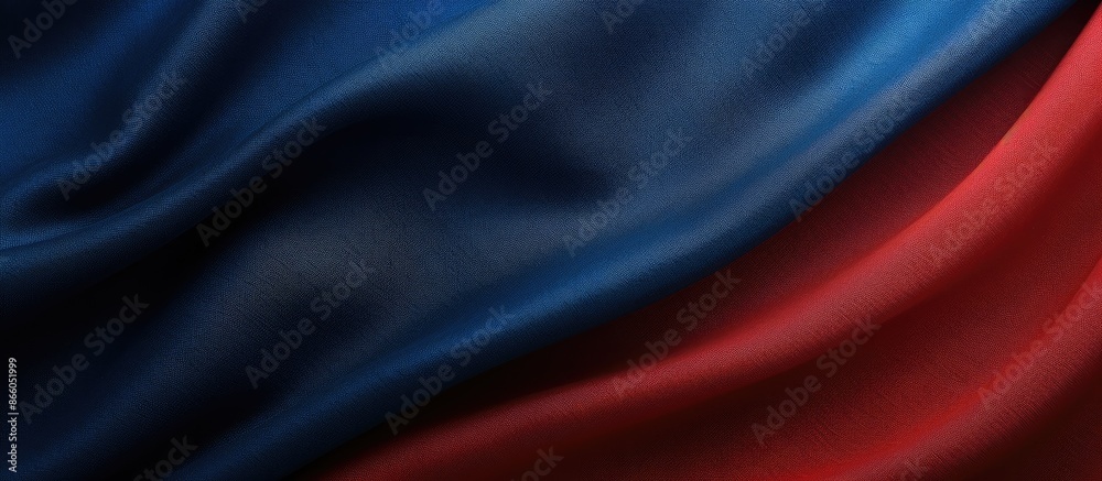 Poster Background with red and blue fabric texture, ideal for copy space image.