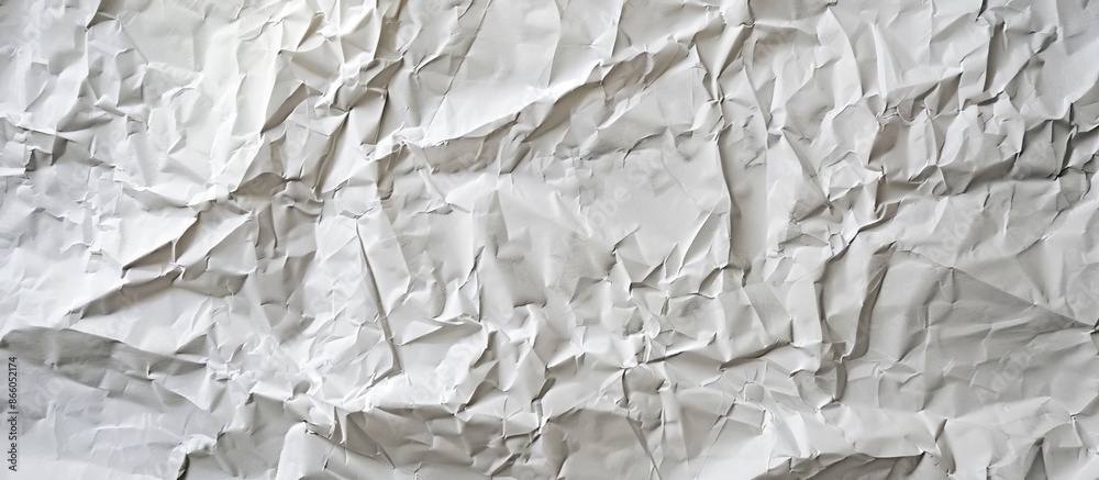 Aufkleber used white stencil paper with wrinkles and copy space image for artistic texture.