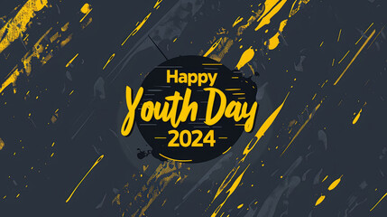 Happy Youth Day 2024 celebration poster, illustration