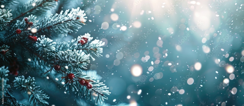 Aufkleber cold day and winter decoration . with copy space image. place for adding text or design