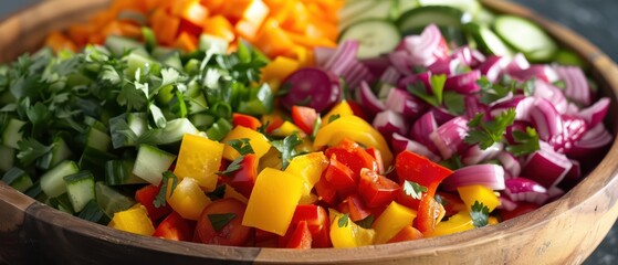 Vibrant Veggie Salad in the bowl