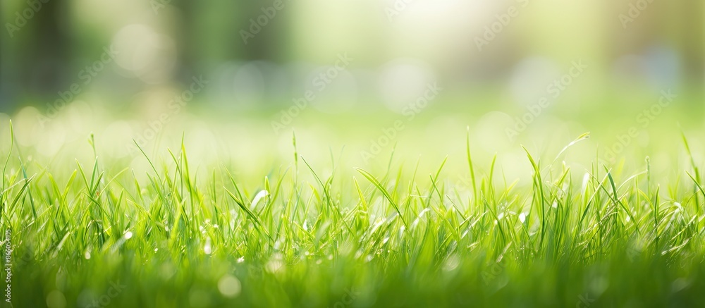 Poster green grass background with copy space image.