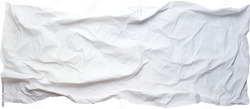 Aufkleber A crumpled paper texture isolated on a white background for use as a copy space image.