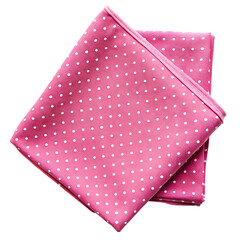 pink polka dot handkerchief on transparent background