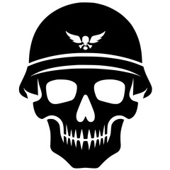 Soldier skull silhouette