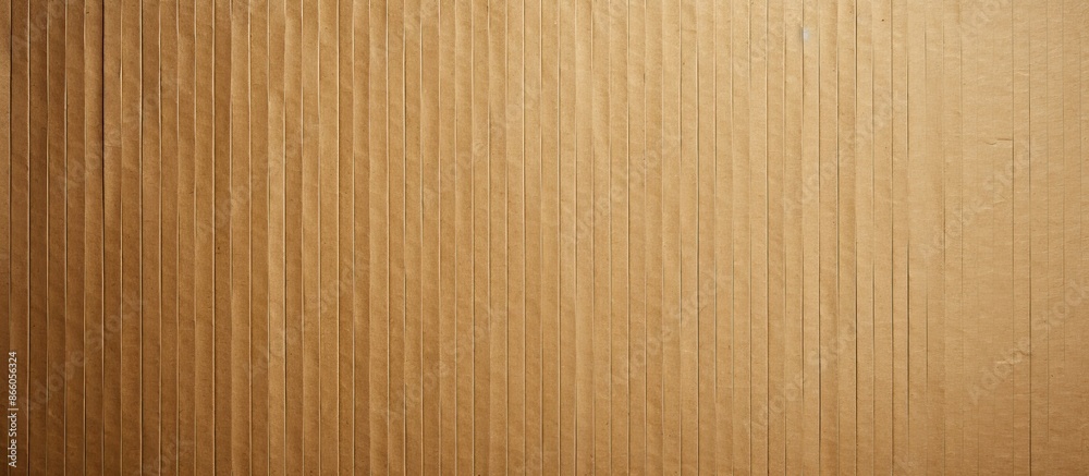 Poster Background featuring a textured kraft paper made of corrugated cardboard, with space for adding images or text. with copy space image. Place for adding text or design