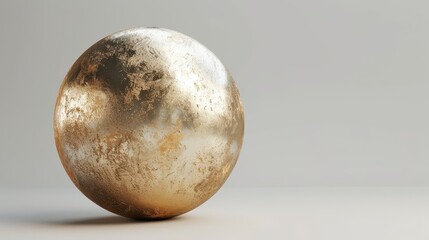 Fototapeta premium A gold ball with a shiny surface