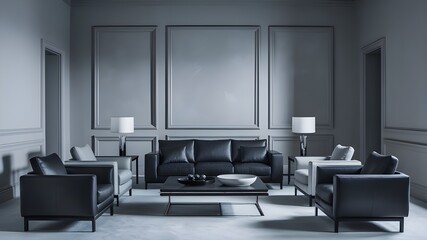 Modern luxury interior designs. Empty painted wall for mockup.Accent furniture and a blank background.Interior trend 2024 year Modern luxury apricot room interior home designs. Mockup wall, Mockups