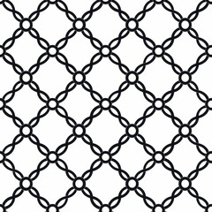 Fototapeta premium Minimalistic seamless pattern of chain link. The strong, geometric lines provide a bold, contemporary feel, perfect for adding an edgy touch to your designs.