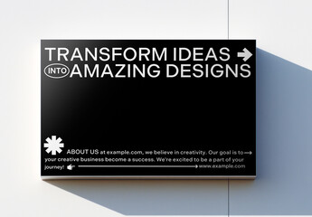 Black Sign Mockup With Generative AI