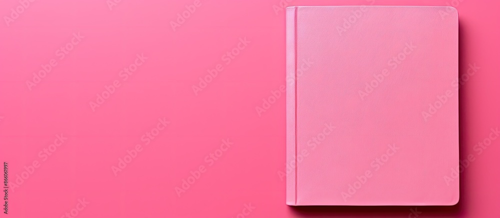 Poster Pink diary displayed against a pink backdrop, with ample copy space image available on the page.