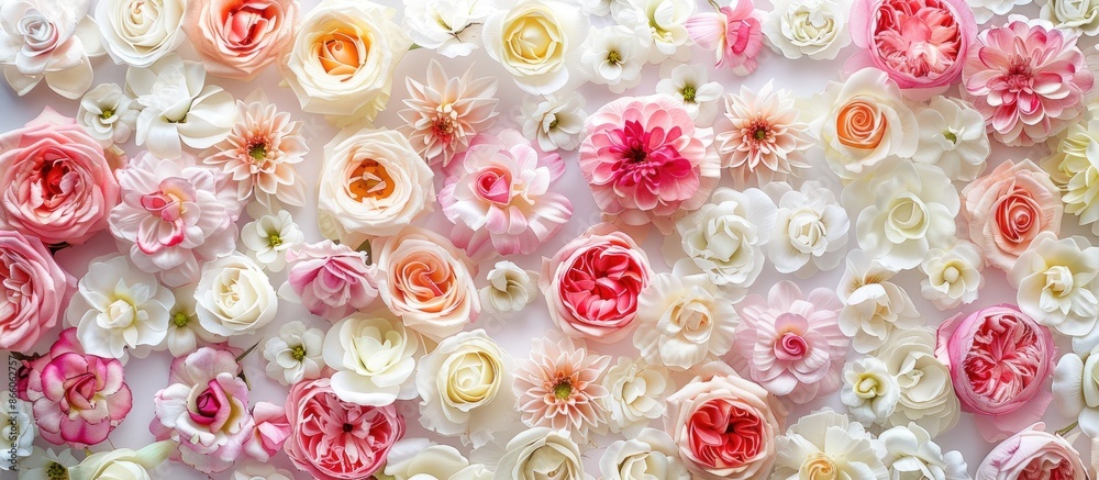 Aufkleber flower pattern arranged beautifully as a background with copy space image for decorative use, such a