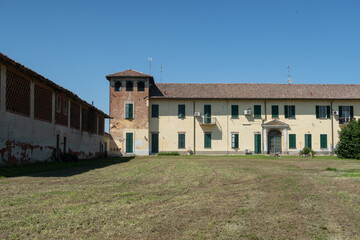 Farmhouse farm houses ancient ruins Po Valley