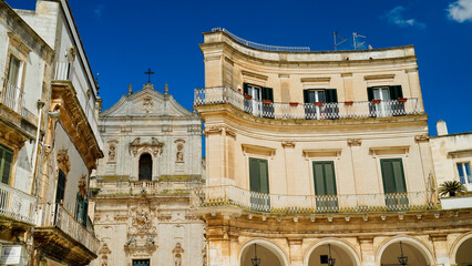 Martinafranca, una delle città bianche della Puglia ricca di monumenti Barocchi. Taranto, Puglia