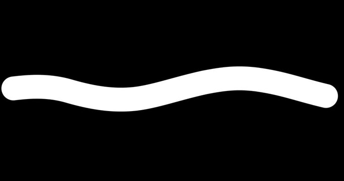 Cartoon animation of waving line fat left pin. Geometric motion design graphic element good for explainer, overlay, etc... Physics, science, video motion element.