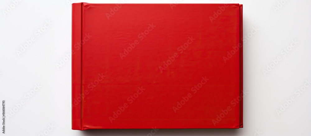 Aufkleber A red book displayed on a white backdrop with copy space image available.