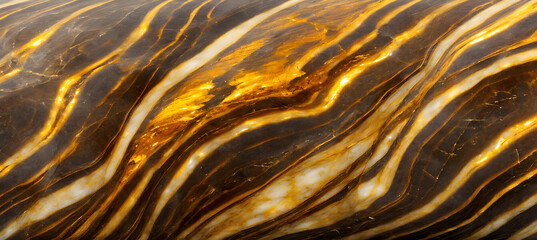 Gilded Tiger Eye Radiance background marble. Generative AI.