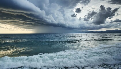 Obraz premium A storm over sea